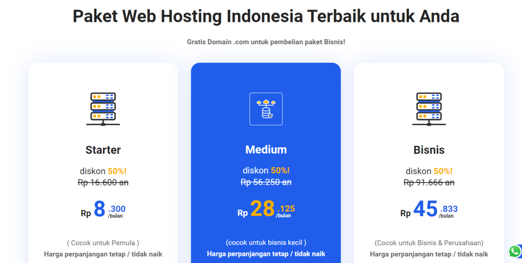 harga perpanjangan hosting tidak naik